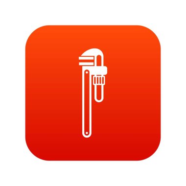 Boru ya da İngiliz anahtarı simgesini dijital kırmızı