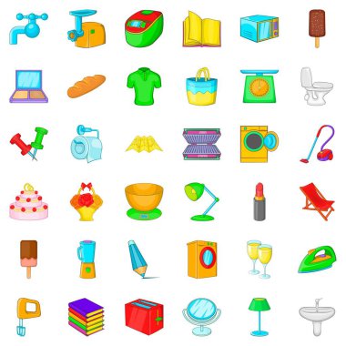 Lamba Icons set, karikatür tarzı