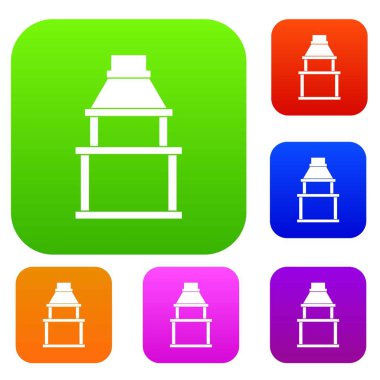 Barbekü Izgara renk koleksiyonu ayarla