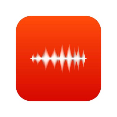 Dijital Ses Ekolayzır teknoloji simgesi dijital kırmızı