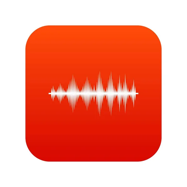 デジタル オーディオのイコライザー技術アイコン デジタル赤 — ストックベクタ