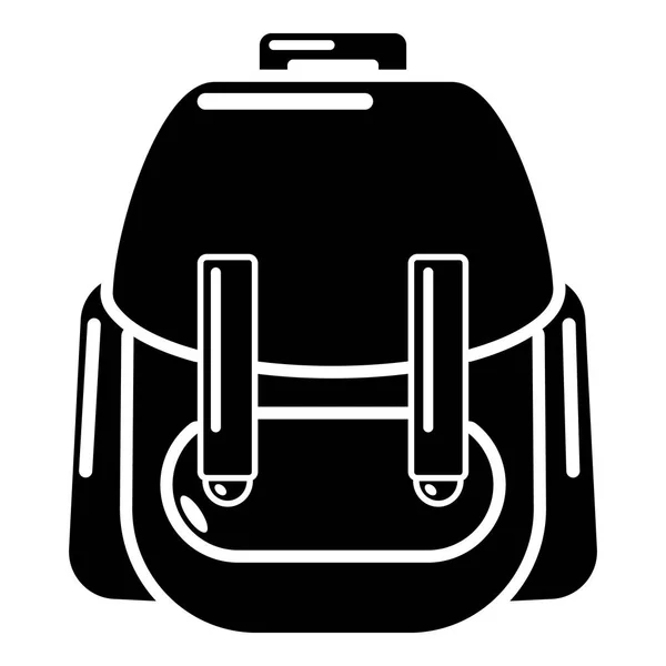 Rucksack-Ikone, schlichter schwarzer Stil — Stockvektor