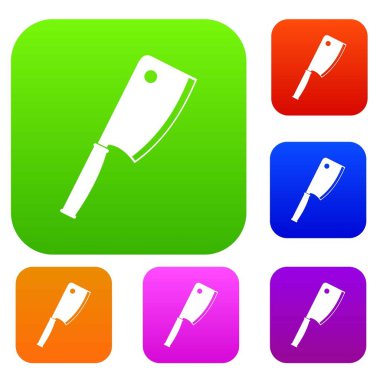 Et bıçağı renk koleksiyonu ayarla