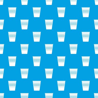 Plastik office atık bin desen kesintisiz mavi