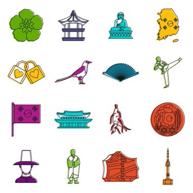 Güney Kore simgeler kümesi doodle