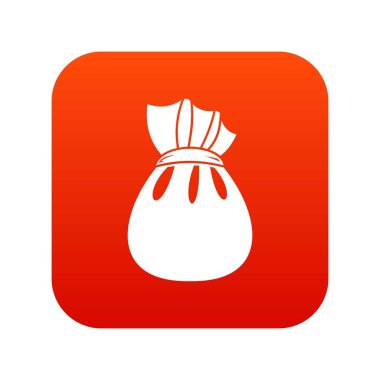 Noel Baba simgesi digital kırmızı Noel çanta