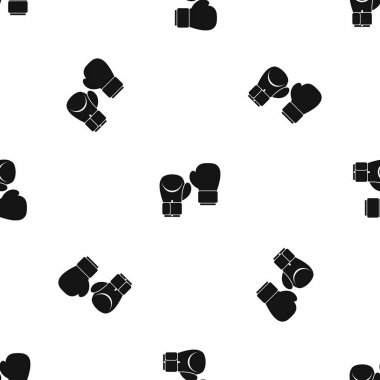 Boks eldivenleri sorunsuz siyah desen