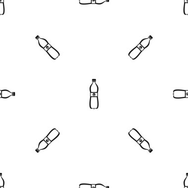 Şişe su desen sorunsuz siyah