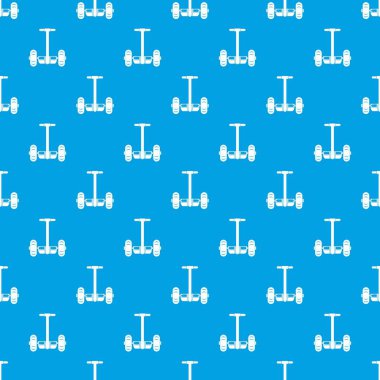 İki tekerlekli Akülü araç desen kesintisiz mavi