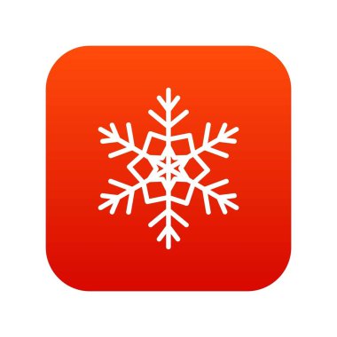 Kar tanesi simgesi dijital kırmızı