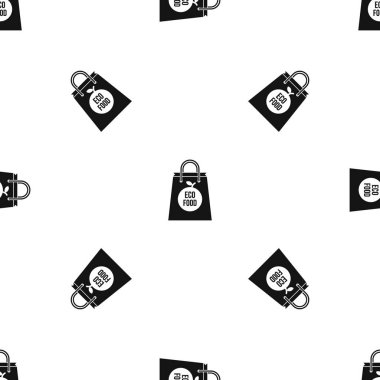 Eko yemek çantası desen sorunsuz siyah