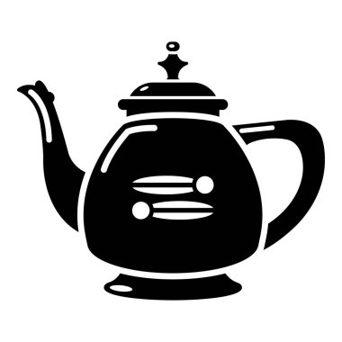 Su ısıtıcısı Restoran simgesi, basit siyah stil