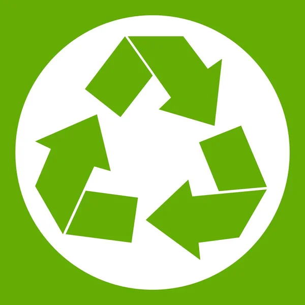 Recycling-Zeichen Symbol grün — Stockvektor