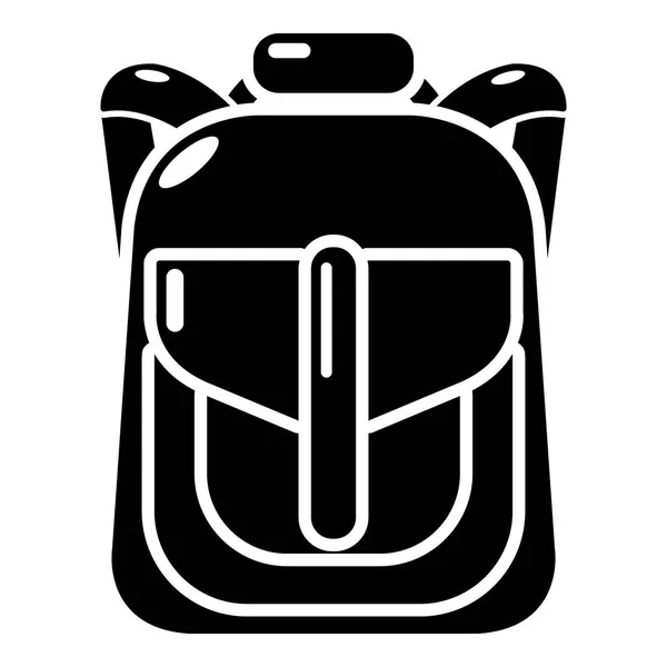 Icono de elemento mochila, estilo negro simple — Vector de stock