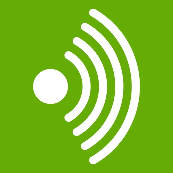 Draadloos netwerk symboolpictogram groen — Stockvector