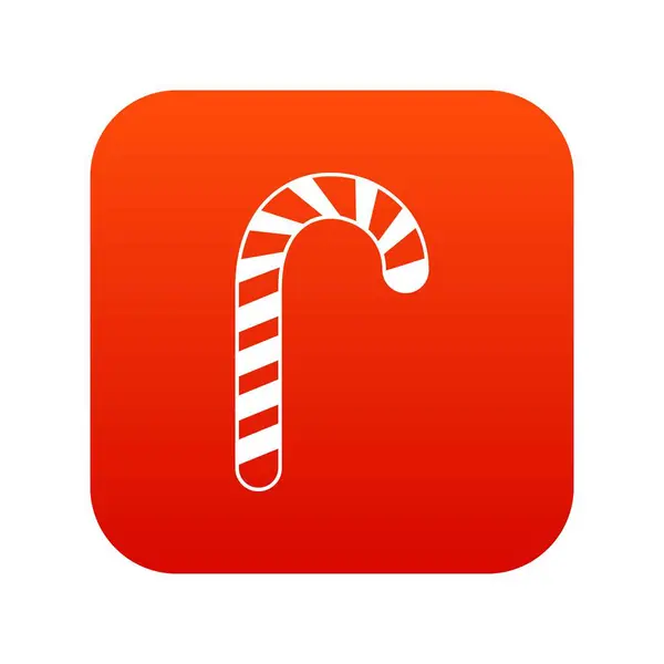 Candy cane ikonen digital röd — Stock vektor