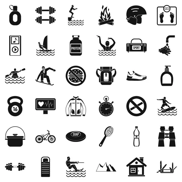 Conjunto de iconos deportivos, estilo simple — Archivo Imágenes Vectoriales
