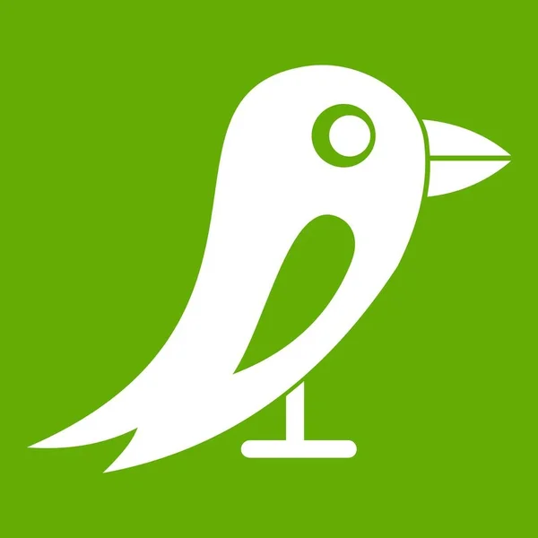 Rede social pássaro ícone verde —  Vetores de Stock