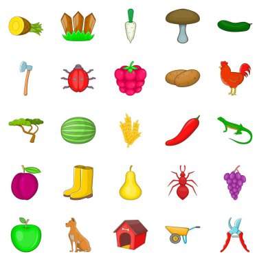 Ahır Icons set, karikatür tarzı