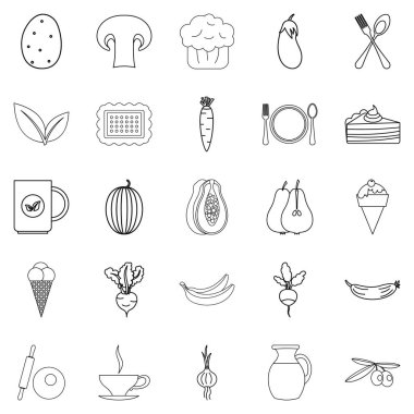 Icons set steading, anahat stili