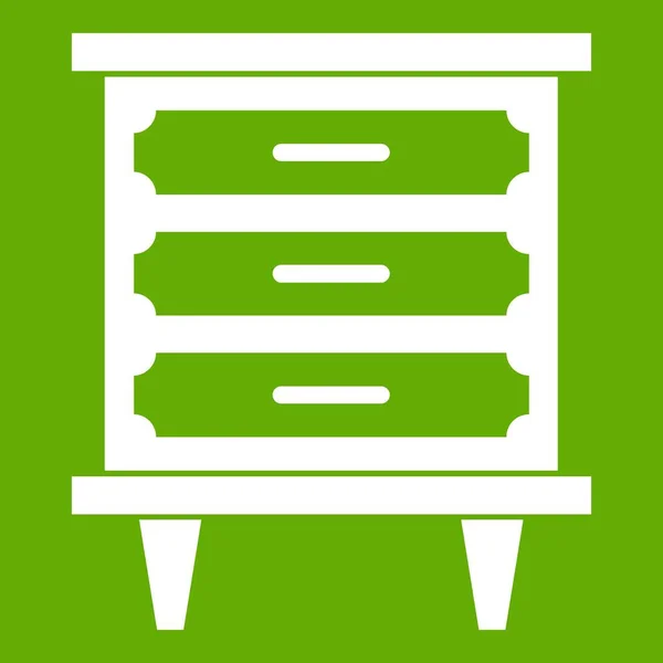 Noční stolek ikona zelená — Stockový vektor
