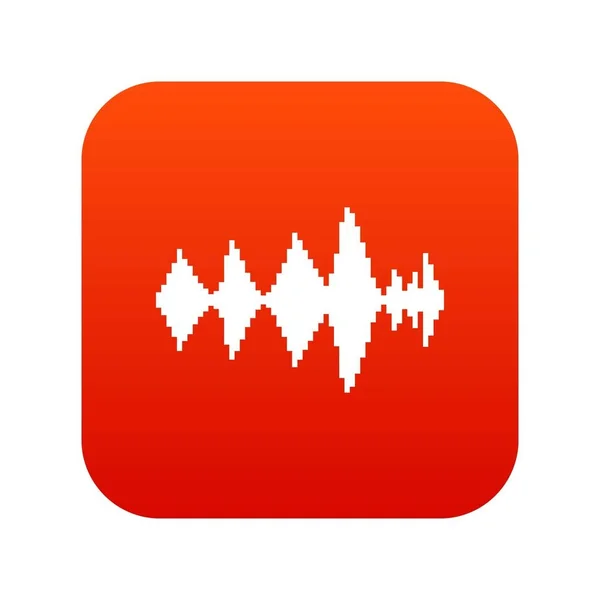 Audio digitální ekvalizér technologie ikonu digitální červená — Stockový vektor