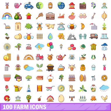 100 çiftlik ikonu, çizgi film tarzı