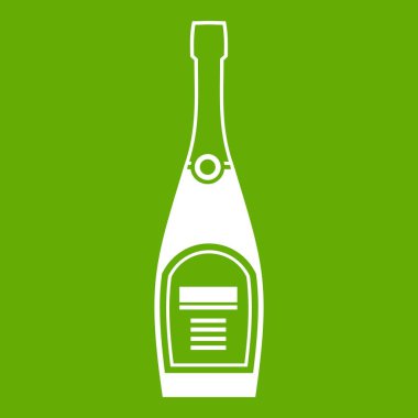 Şampanya simgesi yeşil şişe