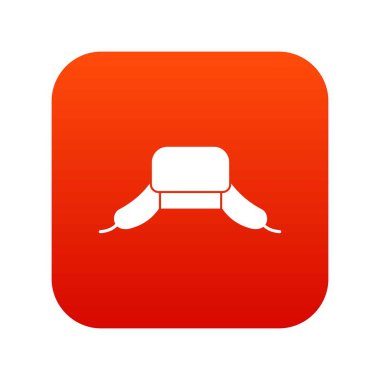 Kulak kapakları simgesi dijital kırmızı şapka