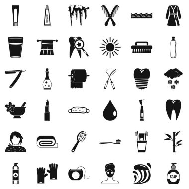 Fırça Icons set, basit tarzı
