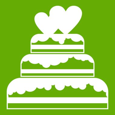 Düğün pastası simgesi yeşil