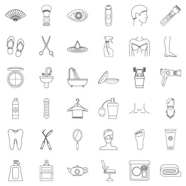 Hijyen Icons set, anahat stili