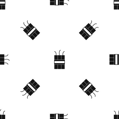 Sorunsuz siyah dinamit patlayıcı desen