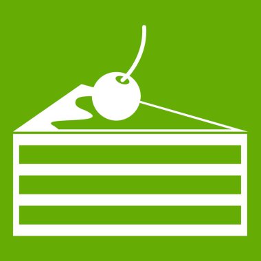 Kek kiraz simgesi yeşil ile