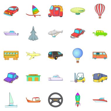 El ilanı Icons set, karikatür tarzı