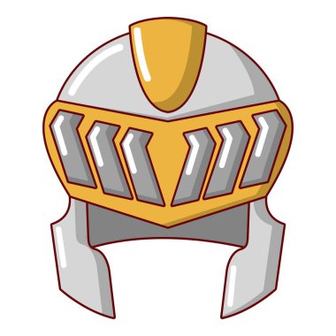 Şövalye kask Ortaçağ simgesi, karikatür tarzı