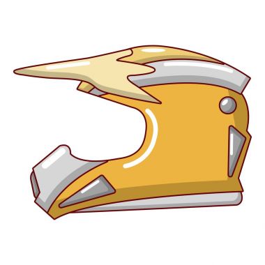 Motosiklet kask simgesi, karikatür tarzı