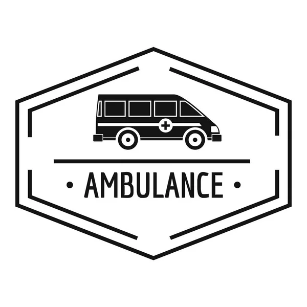 Ambulans nyfödda logotyp, enkel svart stil — Stock vektor