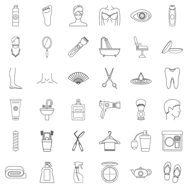 Conjunto de ícones de dentes, estilo esboço —  Vetores de Stock
