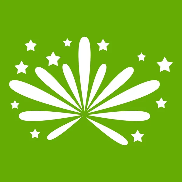 Zelená ikona Fireworks — Stockový vektor