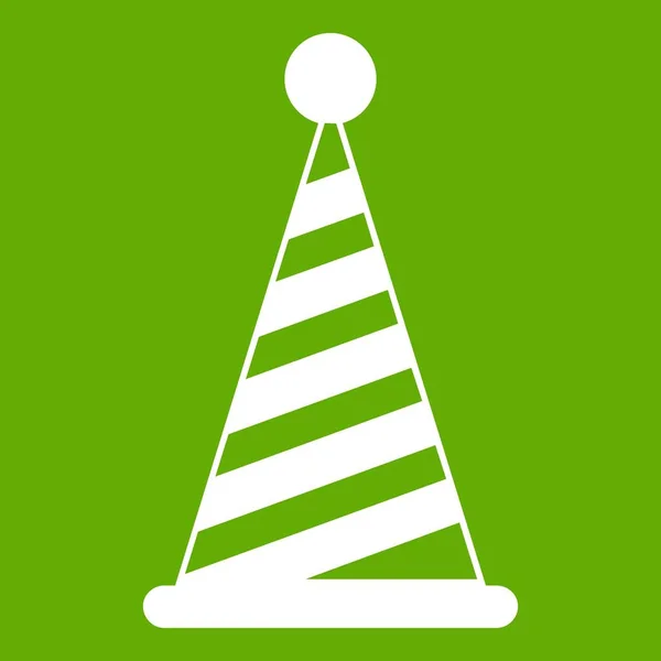 Party hatt ikonen grön — Stock vektor