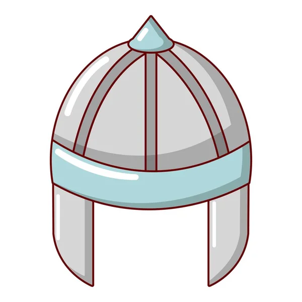 Icône de garde de casque de chevalier, style dessin animé — Image vectorielle