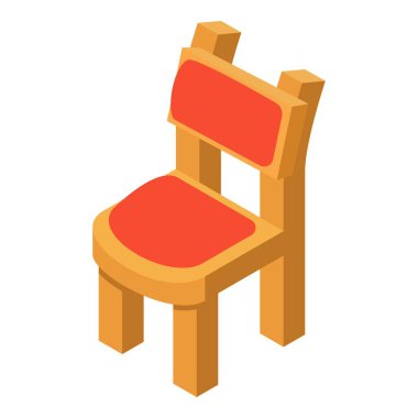 Sandalye simge, izometrik stili