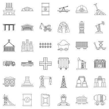 Bitki Icons set, anahat stili