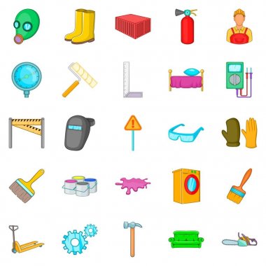 Kendi konaklama Icons set, karikatür tarzı