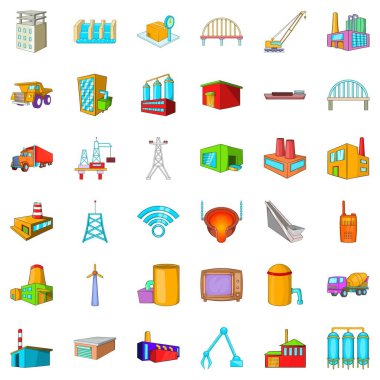 Yel değirmeni Icons set, karikatür tarzı