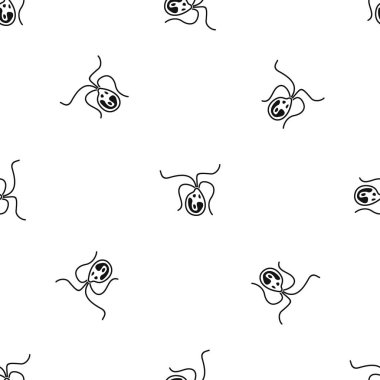 Bakteri hücre desen sorunsuz siyah