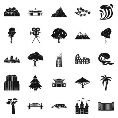 Görünüm Icons set, basit tarzı