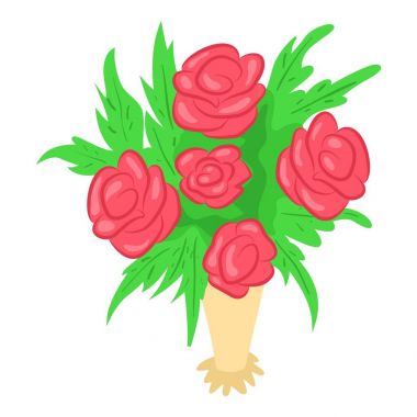 Buket simgesi, izometrik stili