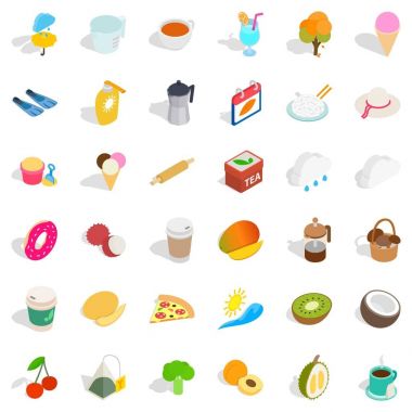 İnfüzyon Icons set, izometrik stili